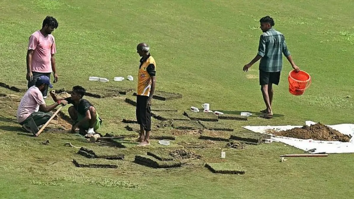 Ground Staff Working Hard to Prepare for Afghanistan vs New Zealand Test Match