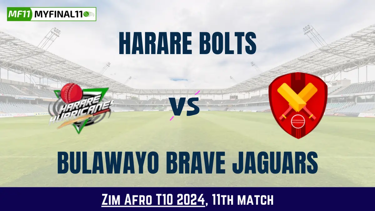 Get the best HB vs BB Dream11 Prediction fantasy team with HB vs BB Key player stats and pitch report for today's Zim Afro T10 2024.