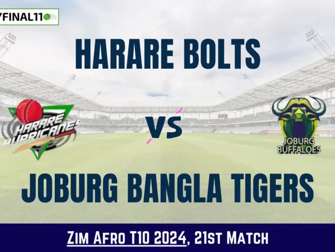 Get the best HB vs JBT Dream11 Prediction fantasy team with HB vs JBT Key player stats and pitch report for today's Zim Afro T10 2024.