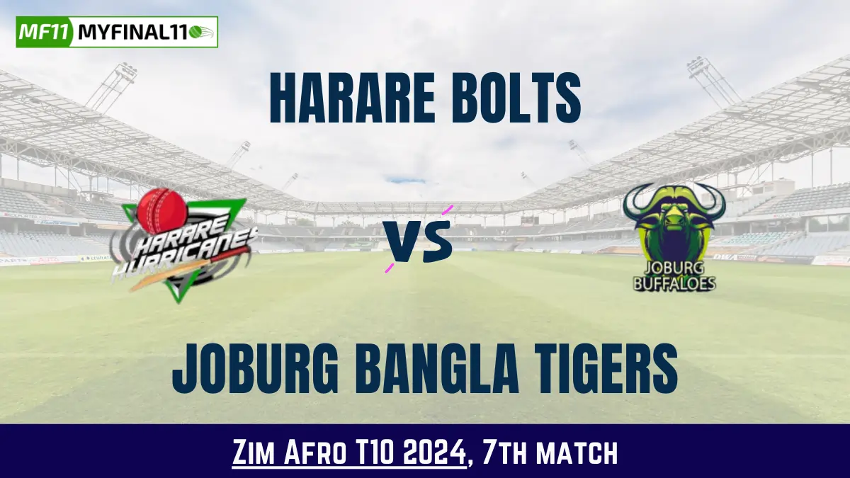 Get the best HB vs JBT Dream11 Prediction fantasy team with HB vs JBT Key player stats and pitch report for today's Zim Afro T10 2024.