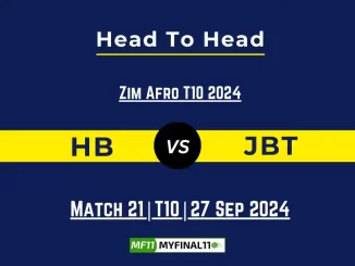 HB vs JBT Player Battle, Head to Head Team Stats, Player Record