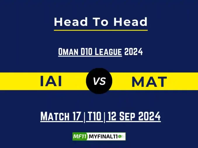 IAI vs MAT Player Battle, Head to Head Team Stats, Player Record, Oman D10 League 2024