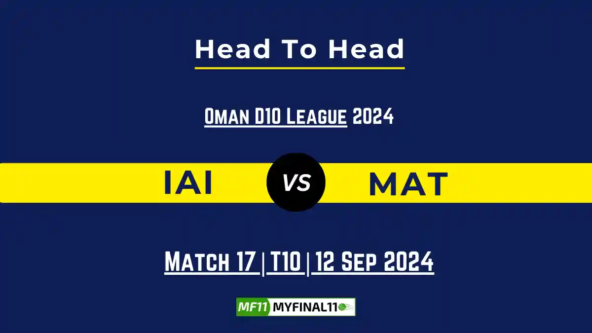 IAI vs MAT Player Battle, Head to Head Team Stats, Player Record, Oman D10 League 2024