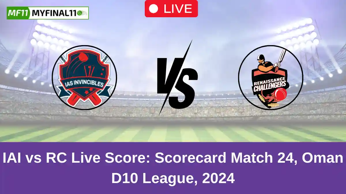 IAI vs RC Live Score Scorecard Match 24, Oman D10 League, 2024