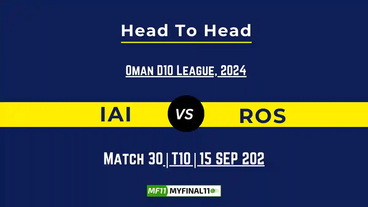 IAI vs ROS Player Battle, Head to Head Team Stats, Team Record - Ireland Inter-Provincial One-Day Cup 2024