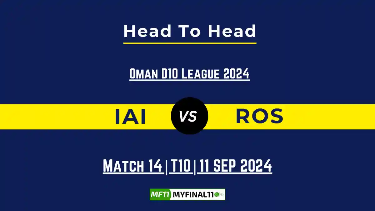 IAI vs ROS Player Battle, Head to Head Team Stats, Team Record - Ireland Inter-Provincial One-Day Cup 2024