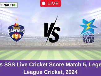 IC vs SSS Live Cricket Score Match 5, Legends League Cricket, 2024