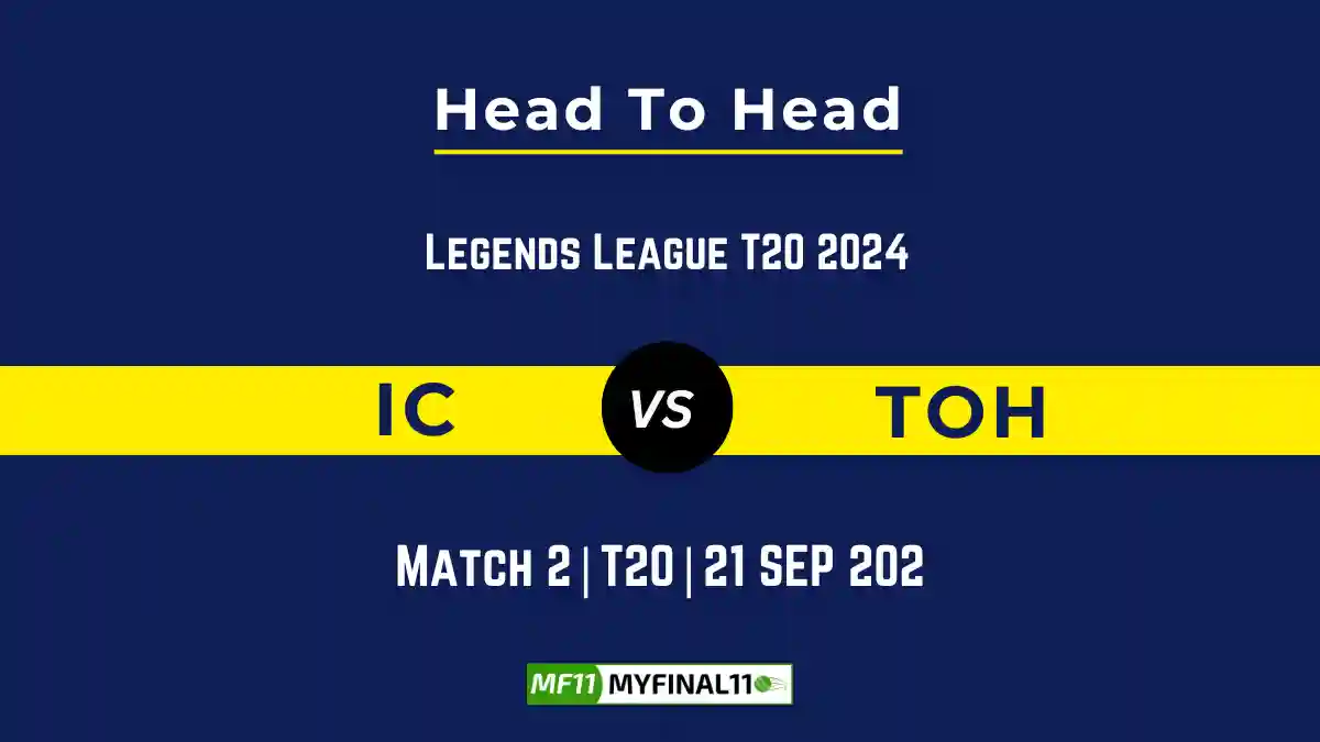 IC vs TOH Player Battle, Head to Head Team Stats, Team Record - Kerala T20 Trophy 2024