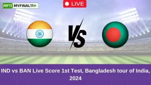 IND vs BAN Live Score 1st Test, Bangladesh tour of India, 2024