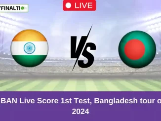 IND vs BAN Live Score 1st Test, Bangladesh tour of India, 2024