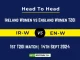 IR-W vs EN-W Player Battle, Head to Head Team Stats, Player Record: Ireland Women vs England Women T20I