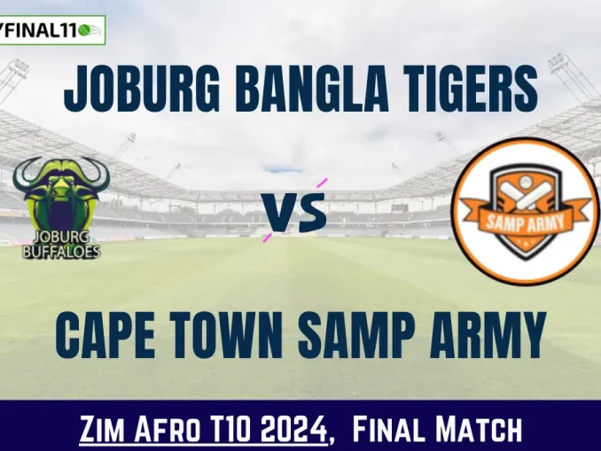 Get the best JBT vs CTSA Dream11 Prediction fantasy team with JBT vs CTSA Key player stats and pitch report for today's Zim Afro T10 2024.