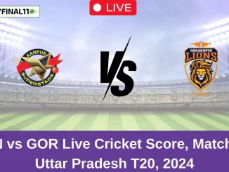 KAN vs GOR Live Cricket Score, Match 30, Uttar Pradesh T20, 2024