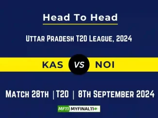 KAS vs NOI Player Battle, Head to Head Team Stats, Team Record - Uttar Pradesh T20 League 2024