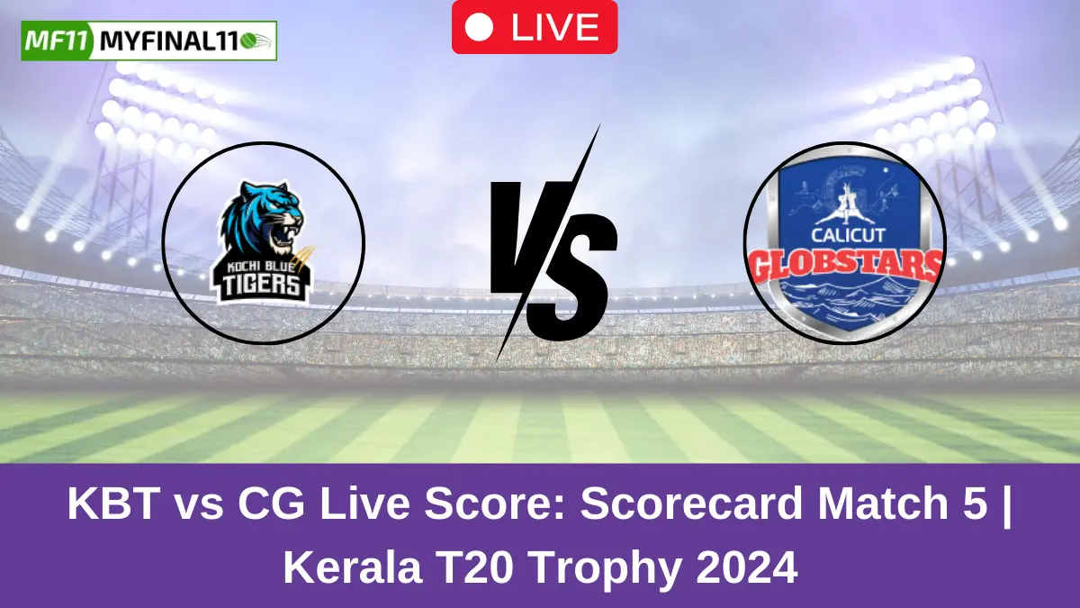 KBT vs CG Live Score: Scorecard, Ball by Ball Commentary - Match 5, Kerala T20 Trophy 2024