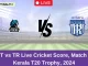 KBT vs TR Live Cricket Score, Match 15, Kerala T20 Trophy, 2024