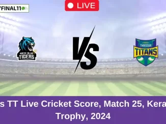 KBT vs TT Live Cricket Score, Match 25, Kerala T20 Trophy, 2024