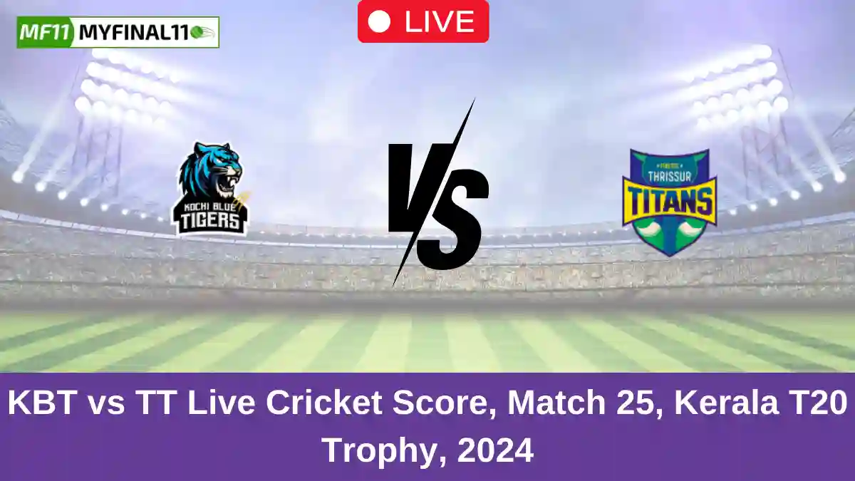 KBT vs TT Live Cricket Score, Match 25, Kerala T20 Trophy, 2024