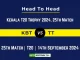 KBT vs TT Player Battle, Head to Head Team Stats, Team Record - Kerala T20 Trophy, 2024