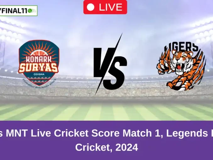 KSO vs MNT Live Cricket Score Match 1, Legends League Cricket, 2024