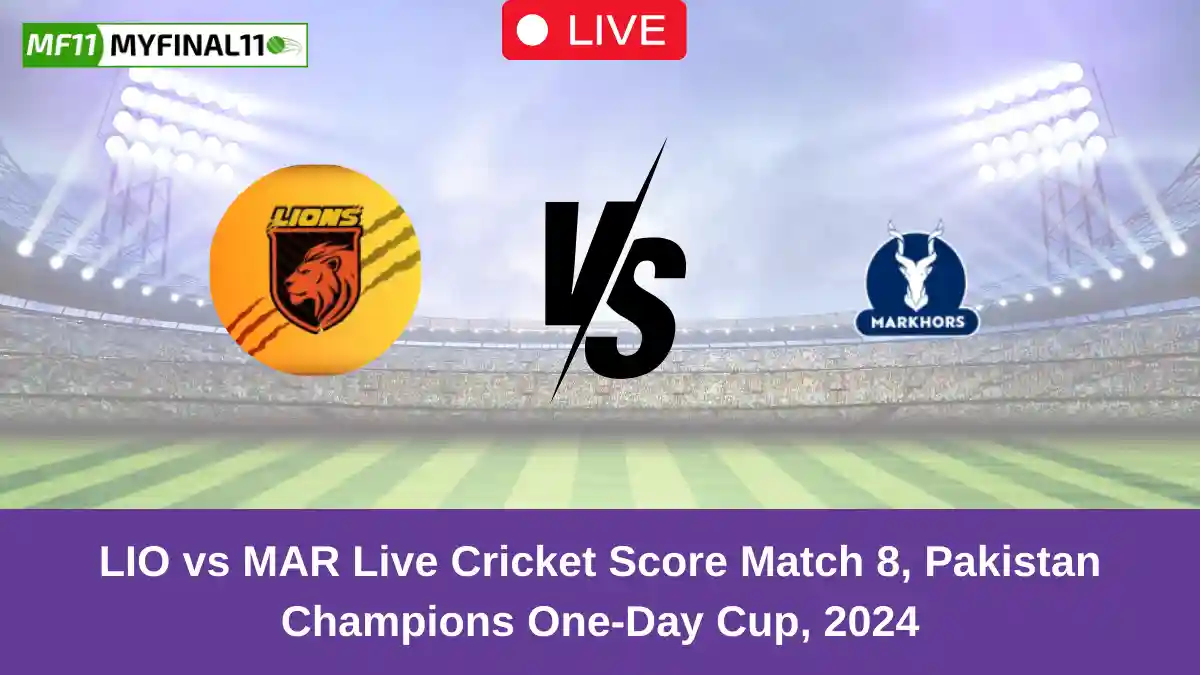 LIO vs MAR Live Cricket Score Match 8, Pakistan Champions One-Day Cup, 2024