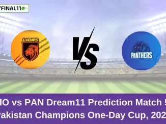 LIO vs PAN Dream11 Prediction Match 5, Pakistan Champions One-Day Cup, 2024