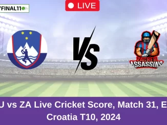 LJU vs ZA Live Cricket Score, Match 31, ECS Croatia T10, 2024