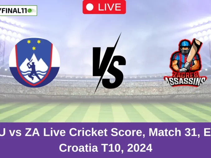 LJU vs ZA Live Cricket Score, Match 31, ECS Croatia T10, 2024