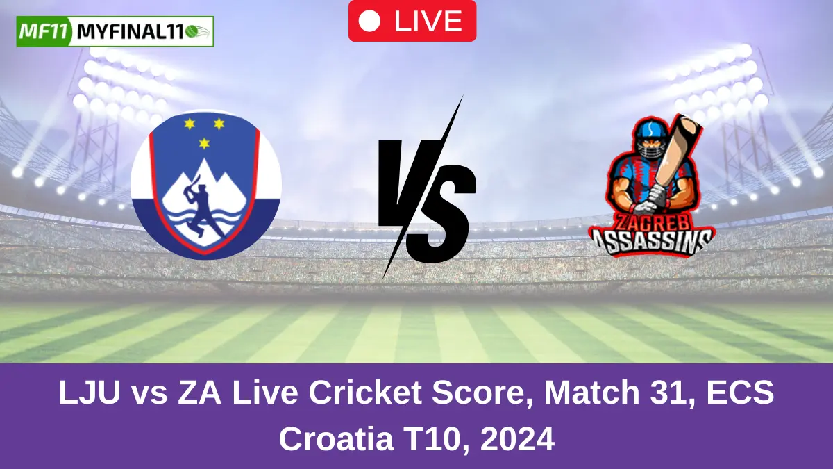 LJU vs ZA Live Cricket Score, Match 31, ECS Croatia T10, 2024