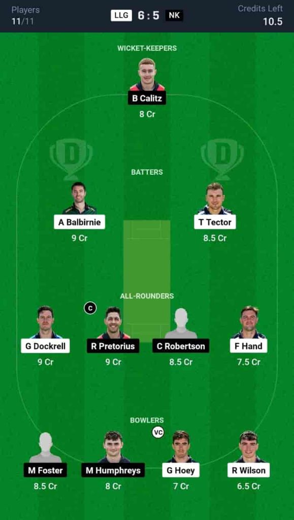 LLG vs NK Dream11 Prediction Today: Match 12 | Ireland Inter-Provincial One-Day Cup 2024