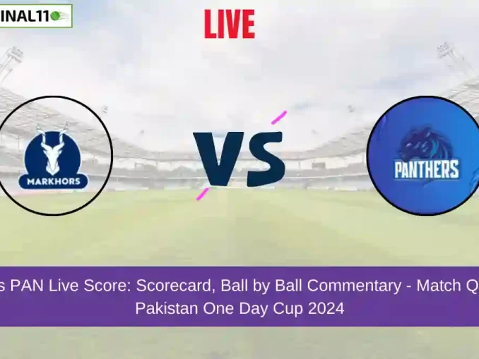 MAR vs PAN Live Score: Scorecard, Ball by Ball Commentary - Qualifier, Pakistan One Day Cup 2024