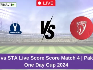 MAR vs STA Live Score: Scorecard, Ball by Ball Commentary - Match 4, Pakistan One Day Cup 2024