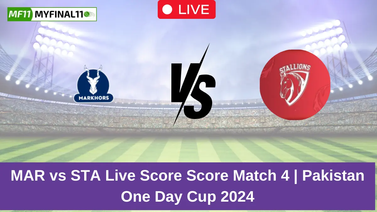 MAR vs STA Live Score Scorecard, Ball by Ball Commentary Match 4