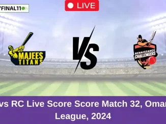 MAT vs RC Live Score Score Match 32, Oman D10 League, 2024