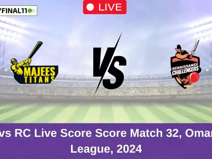 MAT vs RC Live Score Score Match 32, Oman D10 League, 2024