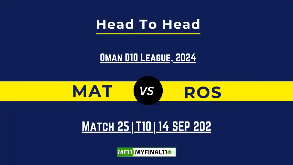 MAT vs ROS Player Battle, Head to Head Team Stats, Team Record - Ireland Inter-Provincial One-Day Cup 2024