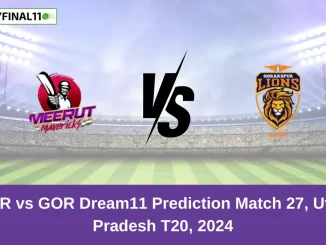 MER vs GOR Dream11 Prediction Match 27, Uttar Pradesh T20, 2024