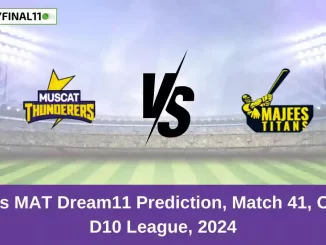 MT vs MAT Dream11 Prediction, Match 41, Oman D10 League, 2024