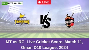 MT vs RC Live Score: Scorecard, Ball by Ball Commentary – Match 35, Oman D10 League