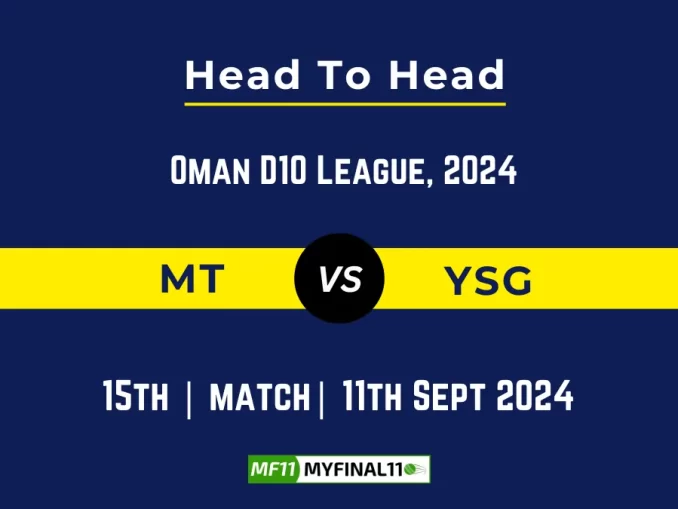 MT vs YSG Player Battle, Head to Head Team Stats, Player Record: Oman D10 League- Match 15