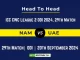 NAM vs UAE Player Battle, Head to Head Team Stats, Team Record - ICC CWC League 2 ODI, 2024