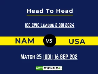 NAM vs USA Player Battle, Head to Head Team Stats, Player Record: ICC CWC League 2 ODI 2024