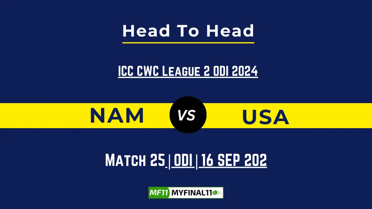 NAM vs USA Player Battle, Head to Head Team Stats, Player Record: ICC CWC League 2 ODI 2024