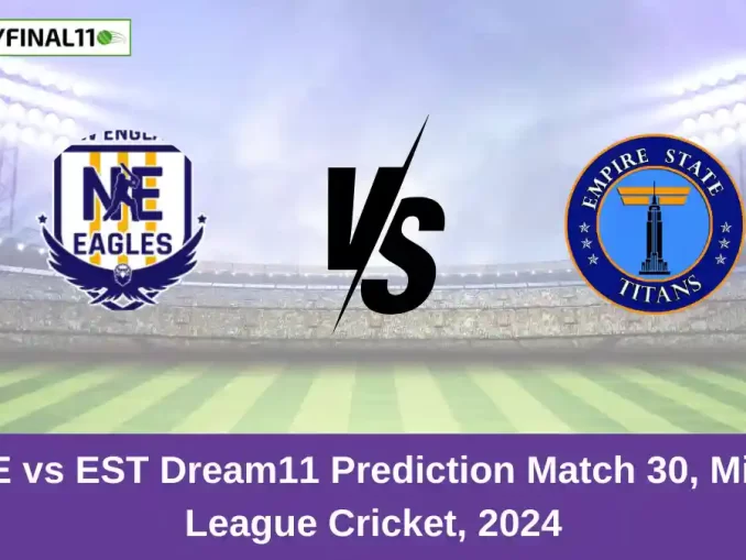 NEE vs EST Dream11 Prediction Match 30, Minor League Cricket, 2024