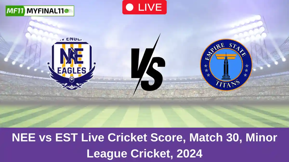 NEE vs EST Live Cricket Score, Match 30, Minor League Cricket, 2024