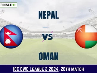 Get the best NEP vs OMA Dream11 Prediction fantasy team with NEP vs OMA Key player stats and pitch report for today's ICC CWC League 2 2024.