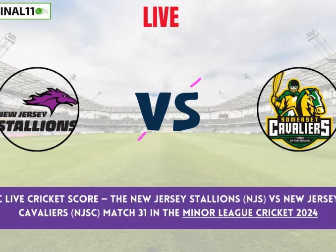 NJS vs NJSC Live Score: Scorecard, Ball by Ball Commentary - Match 31, Minor League Cricket 2024