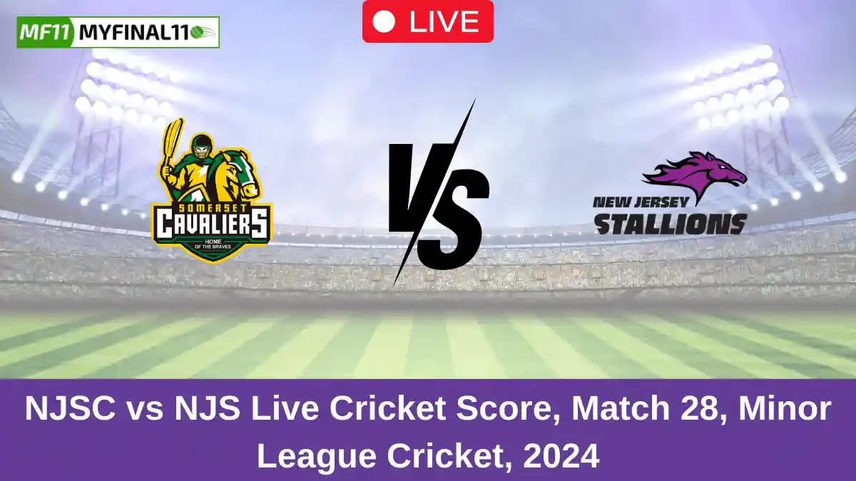 NJSC vs NJS Live Cricket Score, Match 28, Minor League Cricket, 2024