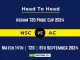 NSC vs AC Player Battle, Head to Head Team Stats, Team Record - Assam T20 Pride Cup 2024