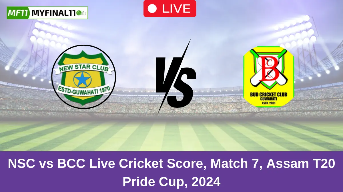 NSC vs BCC Live Cricket Score, Match 7, Assam T20 Pride Cup, 2024